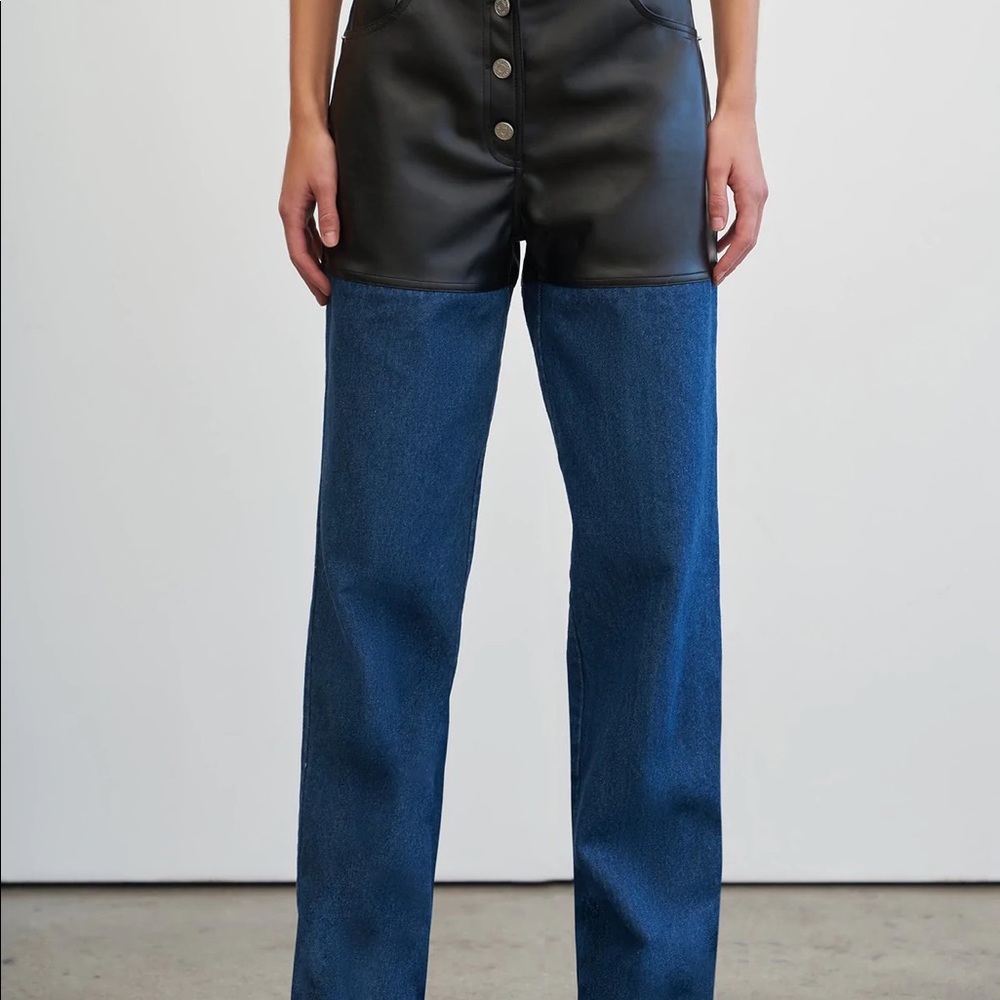 4th and Reckless x Elsa Hosk HIGH WAISTED JEANS DENIM MIX